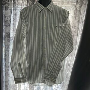 Lacoste Grey Striped button up